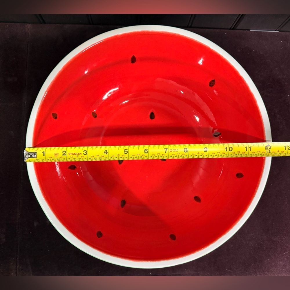 Arte Italica Vibrant Green/Red Large Bowl - Picture 3 of 8